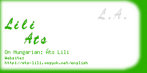lili ats business card