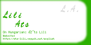 lili ats business card